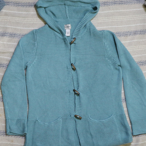 Chico's Sweaters - Vtg CHICOS Toggle Button Knit Hooded Sweater